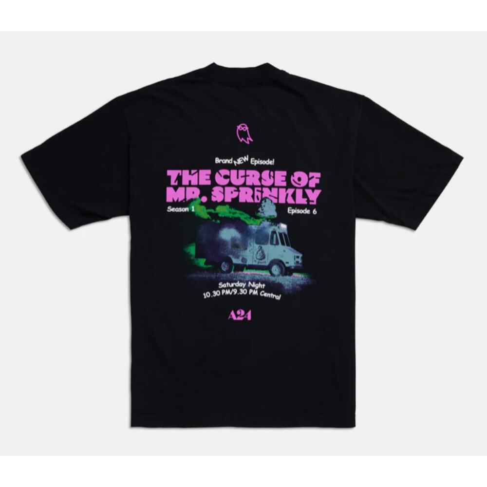 I SAW THE TV GLOW MOVIE | MR SPRINKLY TEE; Size LARGE, BNWT | OFFICIAL A24 MERCH - Picture 4 of 4